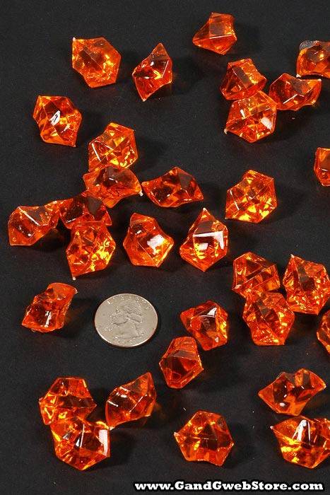 Large Acrylic Cube Orange Pkg/1lb
