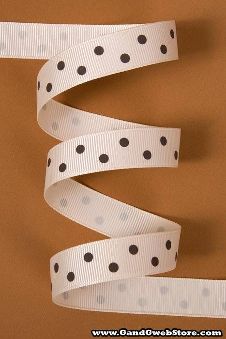 5/8" X 17yds Grosgrain Cream 