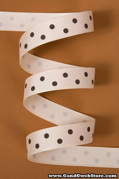 5/8" X 17yds Grosgrain Cream 