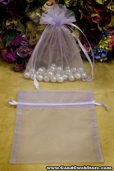 8" X 10" Organza Bag Lavender Pkg/12