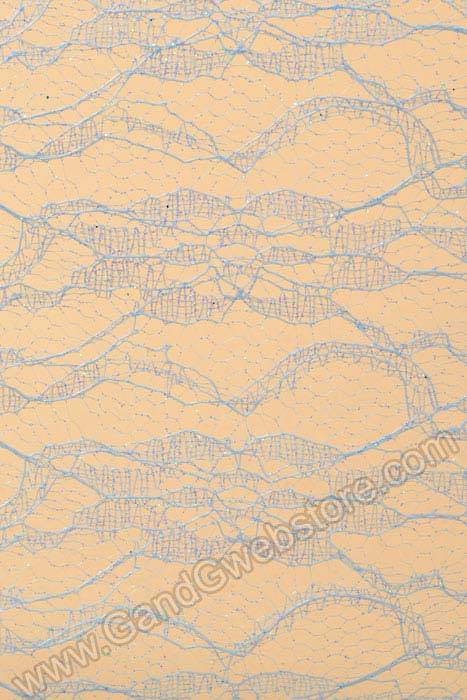 6" X 10yds Sparkle Lace Light Blue