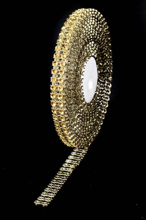 1/2" X 5yds Diamond Wrap Gold