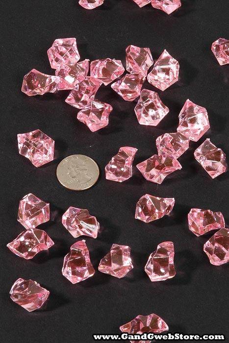Large Acrylic Cube Light Pink Pkg/1lb