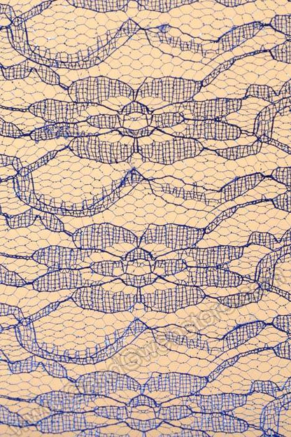 6" X 10yds Sparkle Lace Royal Blue