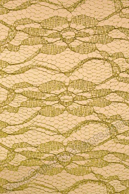 6" X 10yds Sparkle Lace Olive