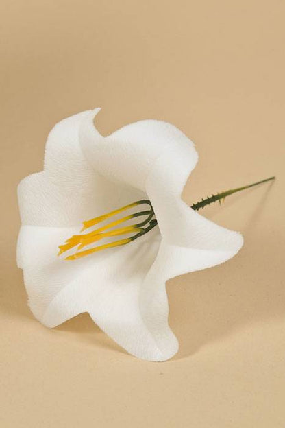7" Artificial Easter Lily Pick Pkg/100