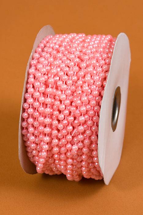 4mm X 24yds Mot Bead Garland Light Pink