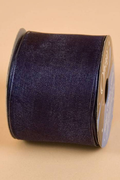 2.5" X 25yds Wired Encore Ribbon Navy