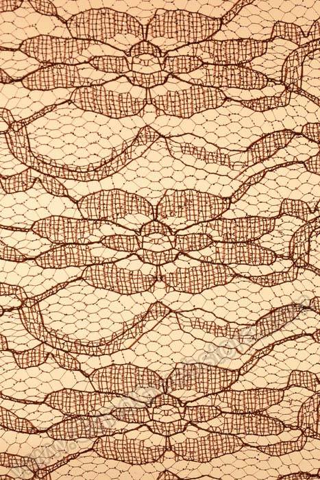 6" X 10yds Sparkle Lace Chocolate