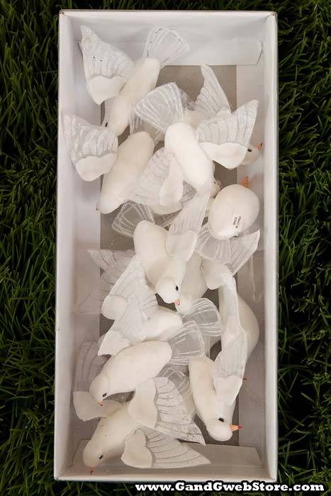 3" Flying Dove White Pkg/12