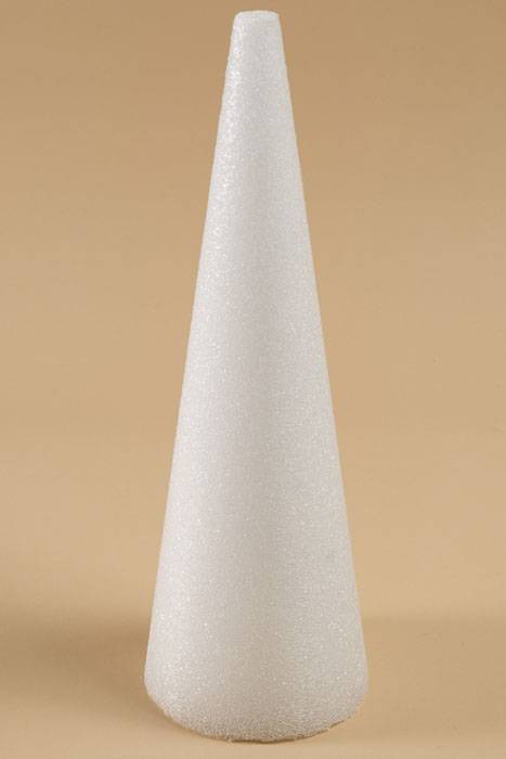 5" X 12" Styrofoam Cone White Pkg/6
