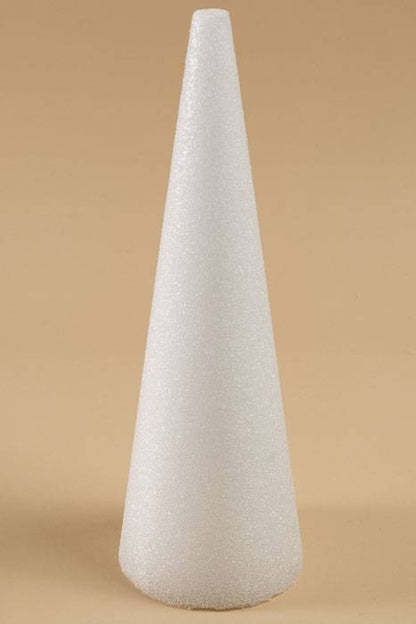 5" X 12" Styrofoam Cone White Pkg/6