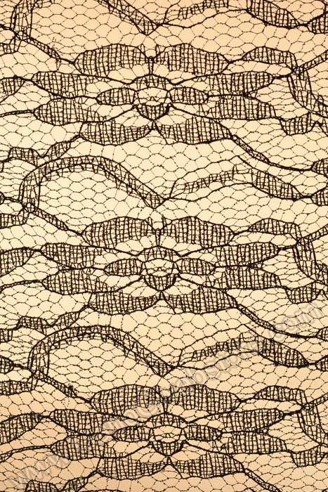 6" X 10yds Sparkle Lace Black