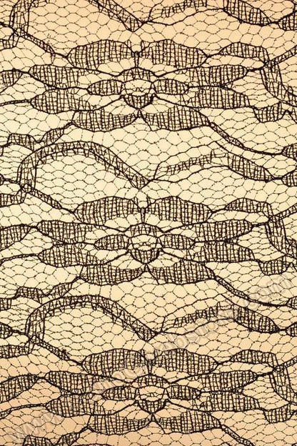 6" X 10yds Sparkle Lace Black