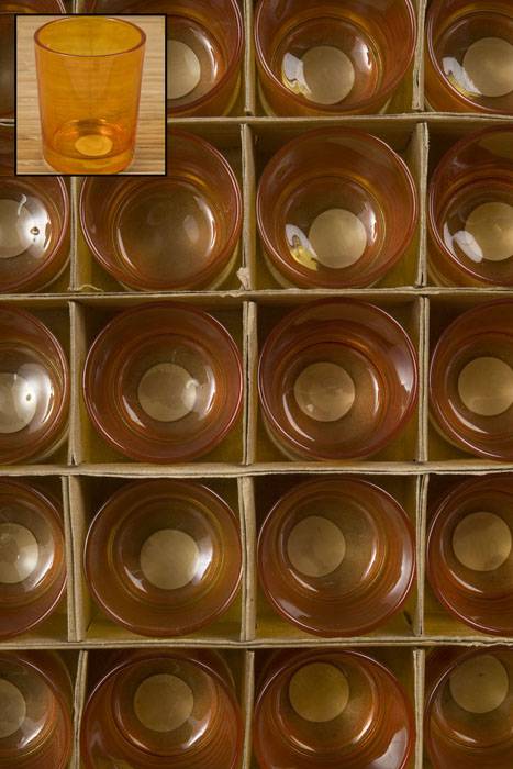 Votive Holder Amber Pkg/25