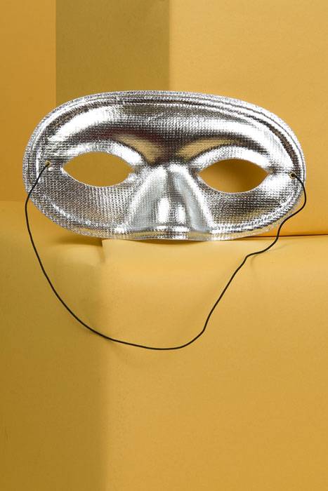 Pkg/12 Plain Mask Silver