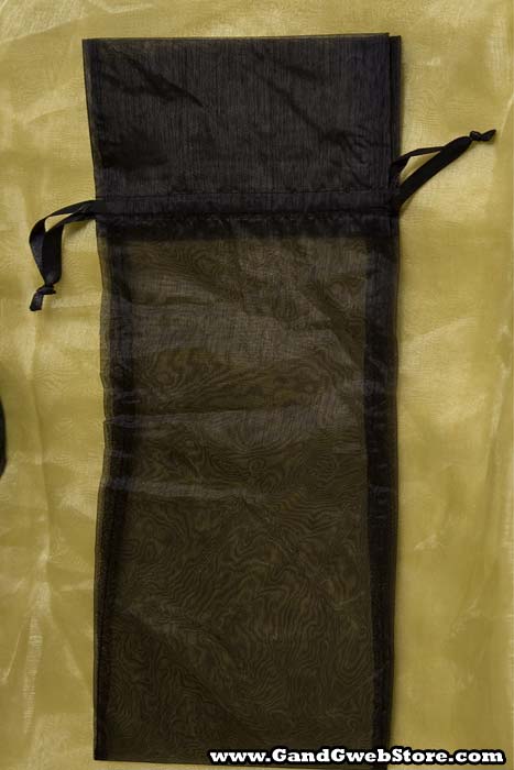6.5" X 15" Wine Bag Black Pkg/12