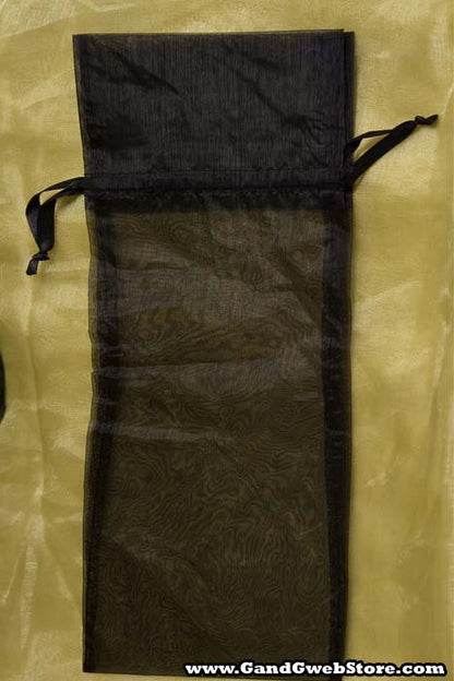 6.5" X 15" Wine Bag Black Pkg/12