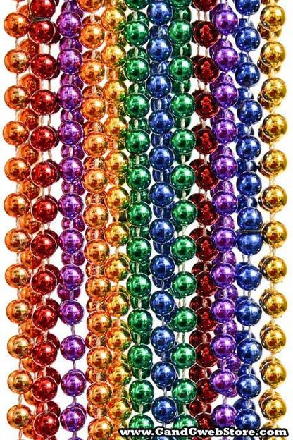 33" Party Beads Assorted Pkg/12