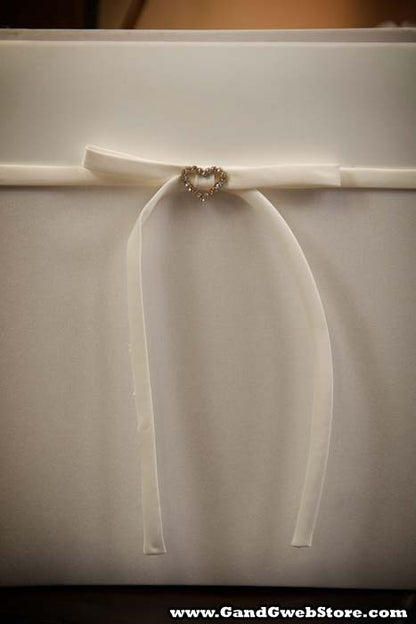 11" X 13" Photo Album W/heart Ivory