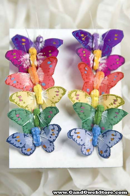 0.5" Mini Butterfly Assorted Pkg/12
