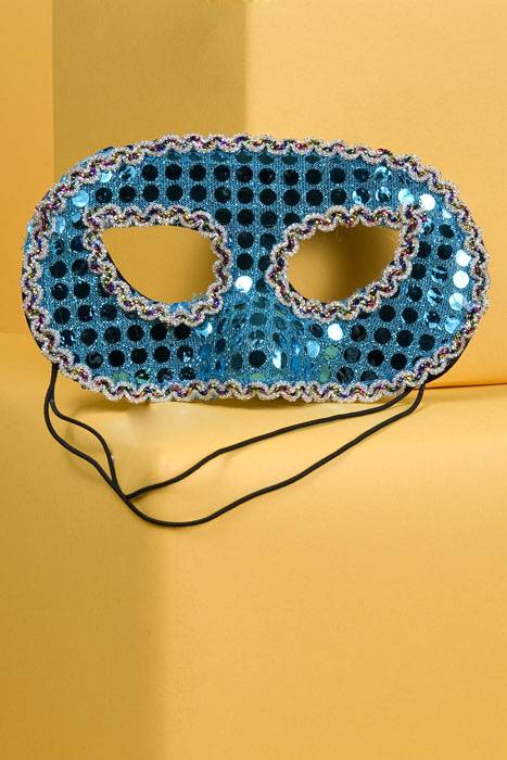 Pkg/12 Mask W/ribbon Edge Blue
