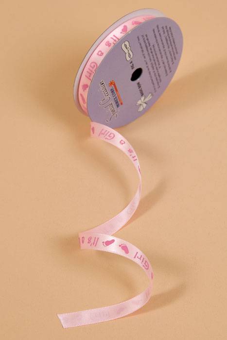 3/8" X 10yds Printed Satin It&