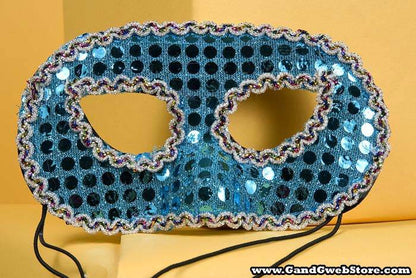 Pkg/12 Mask W/ribbon Edge Blue