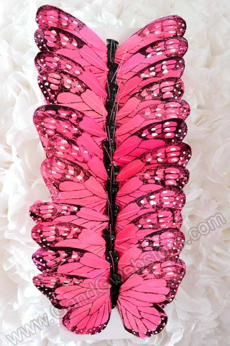 5&quot; Butterfly Pink Pkg/12