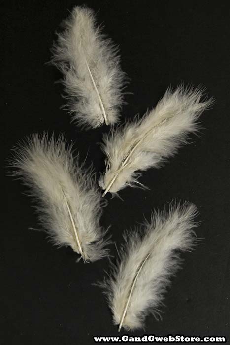 3.5&quot; Ostrich Feathers Ivory Pkg/100