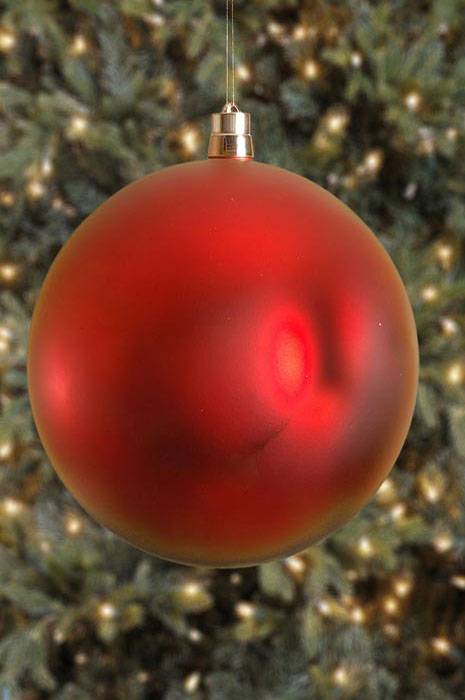 400mm Matt Plastic Ball Red