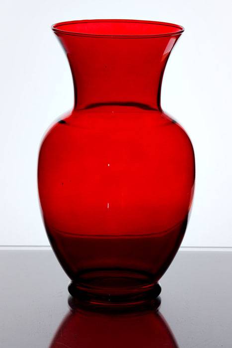 9" Spring Garden Vase Ruby