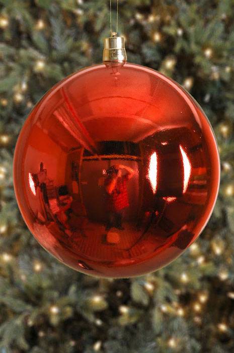 400mm Shiny Plastic Ball Red