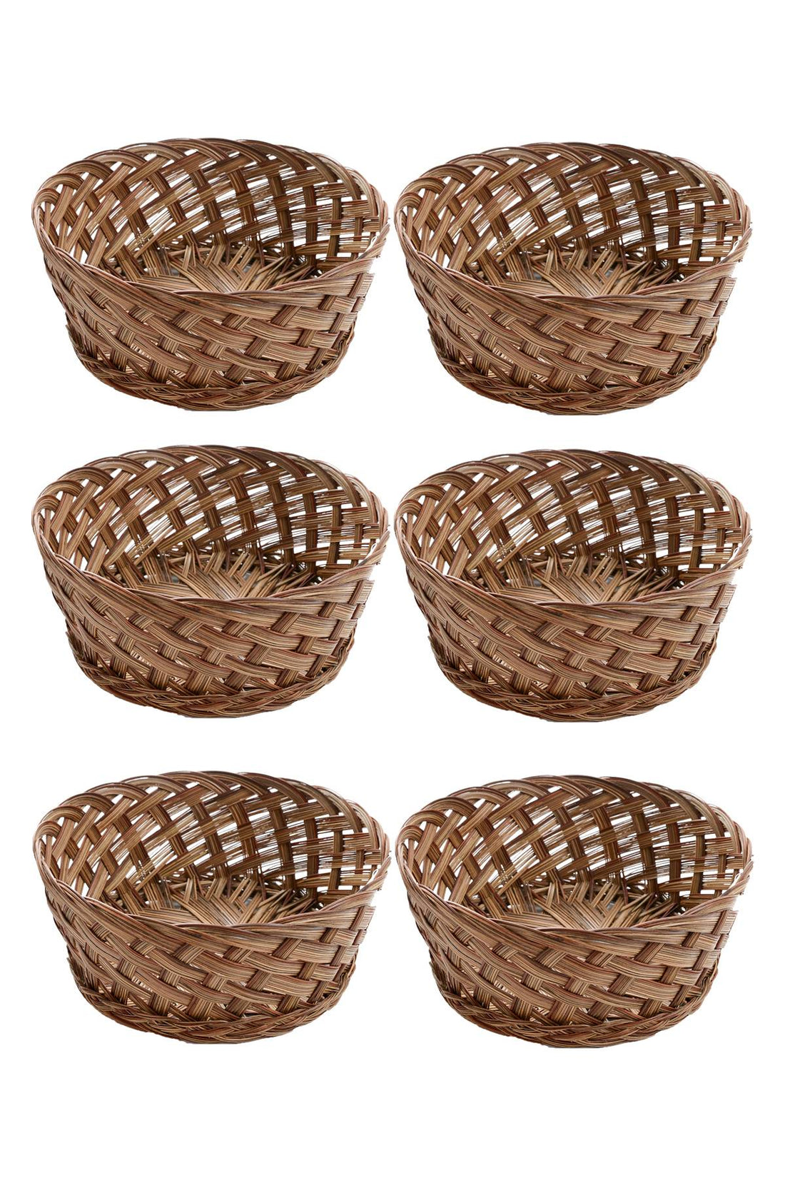 10.5" X 4.5" Round Two Tone Bowl Red/brown Pkg/6