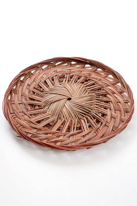 12" X 1.25" Round Two Tone Pizza Tray Red/brown