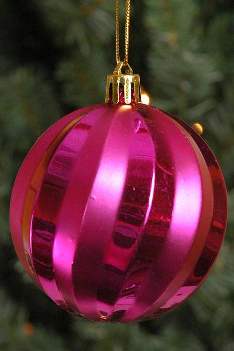 70mm Shiny/matt Pumpkin Ball Fuchsia Box/6