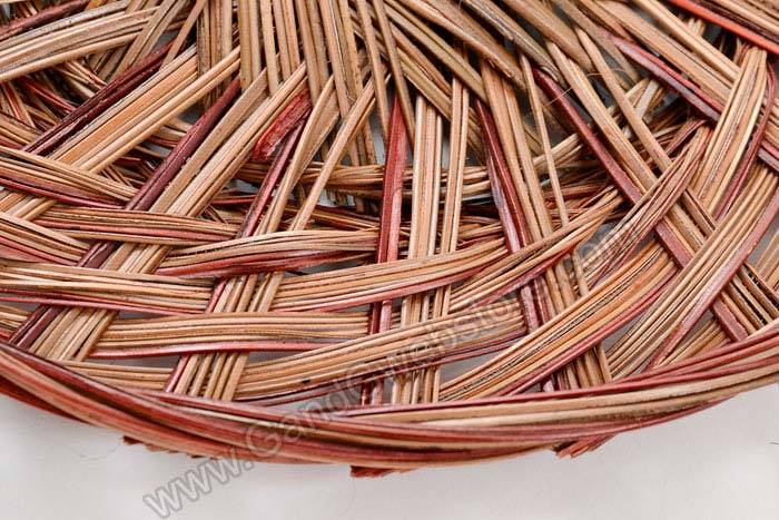 12" X 1.25" Round Two Tone Pizza Tray Red/brown