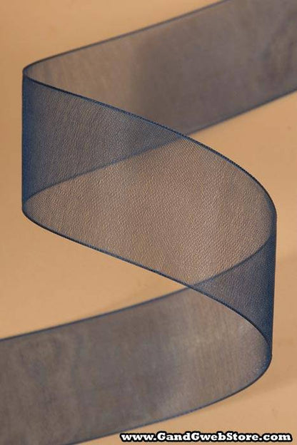 Organdy Ribbon Navy Blue