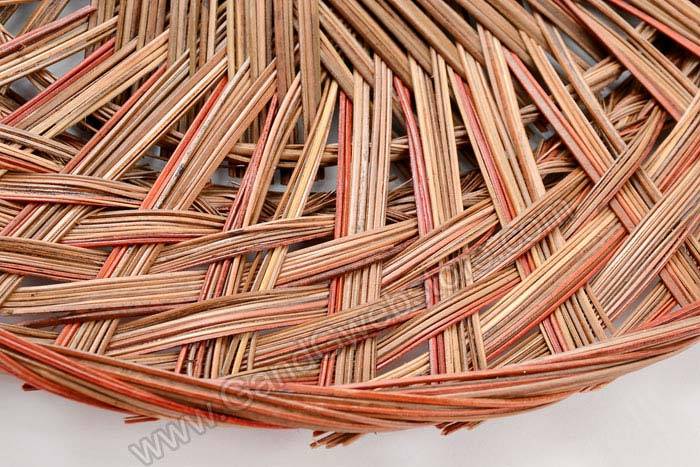 16" X 1.5" Round Two Tone Pizza Tray Red/brown