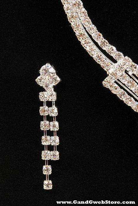 Fashion Jewelry Crystal Earrings, Necklace, Bracelet And Ring Set