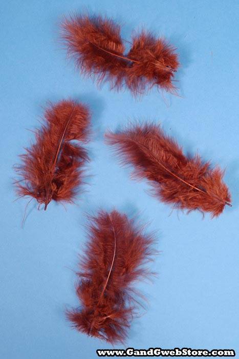 3.5&quot; Ostrich Feather Brown Pkg/100