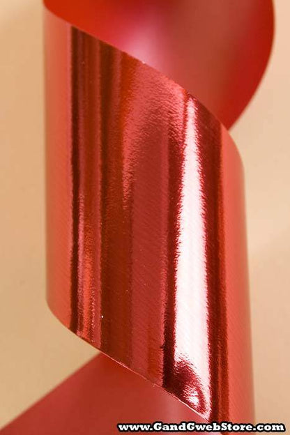 2.5" X 25yds Metalzene Ribbon Red