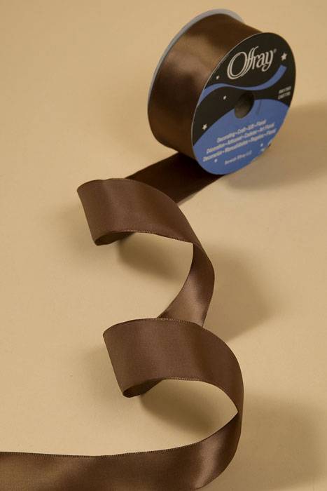 1-1/2" X 25yds Wired Contessa Ribbon Chocolate