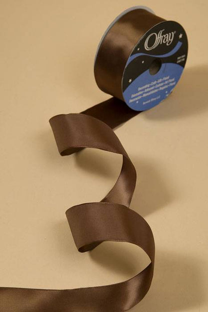1-1/2" X 25yds Wired Contessa Ribbon Chocolate