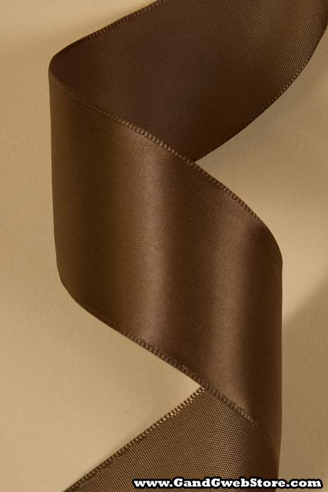 1-1/2" X 25yds Wired Contessa Ribbon Chocolate