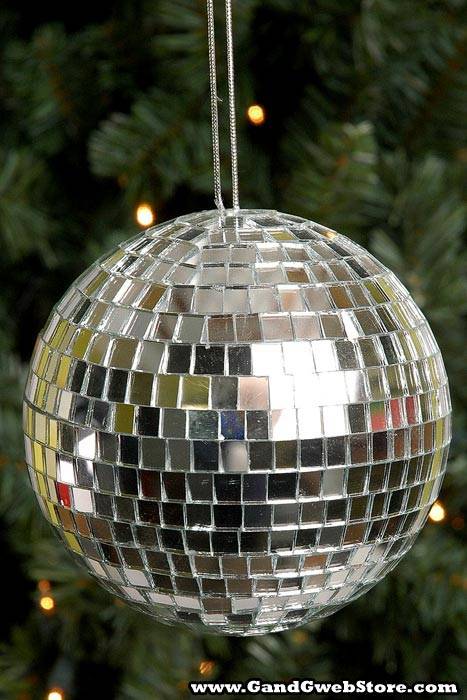 120mm Mirror Ball Hanger Silver