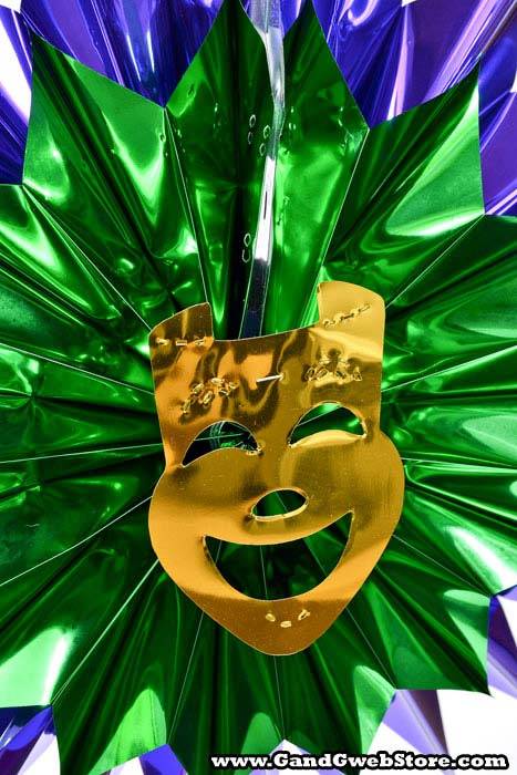 Mardigrass Fan Burst Green/purple/gold