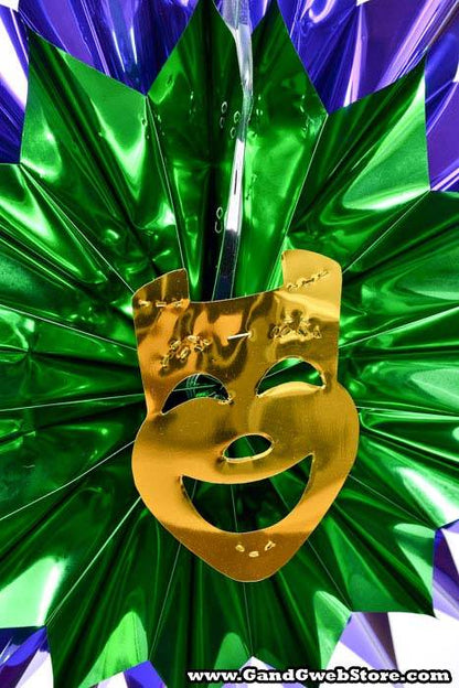 Mardigrass Fan Burst Green/purple/gold