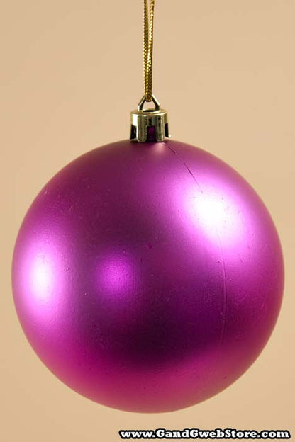 80mm Matt Plastic Ball Fuchsia Bx/6
