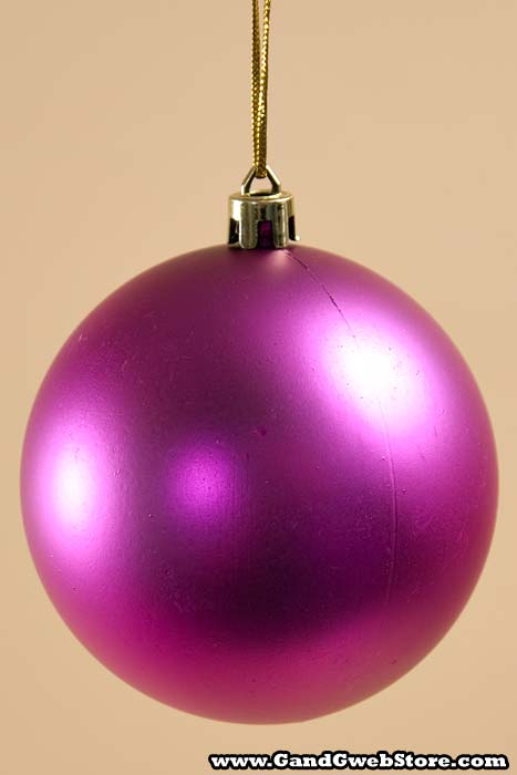 100mm Matt Plastic Ball Fuchsia Box/6